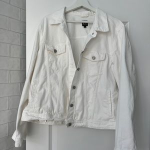 GAP. White Denim Jacket.